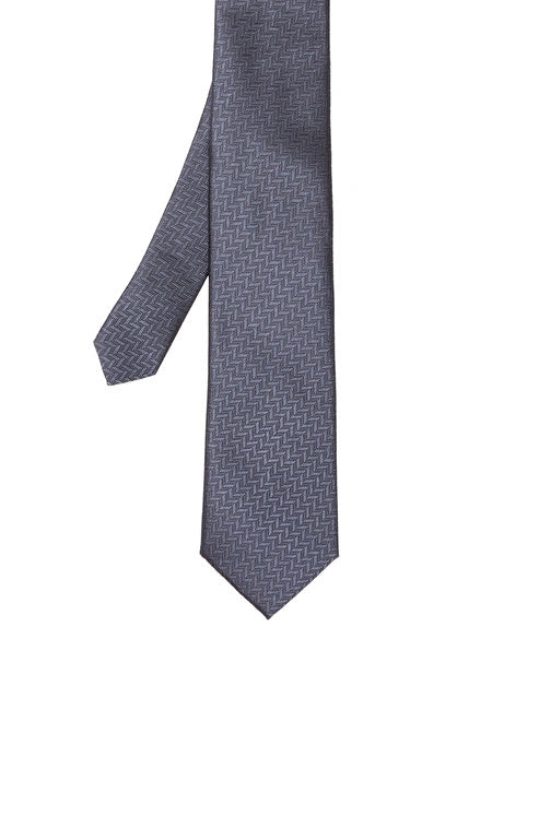 MEN'S Grey Patterned Silk Tie