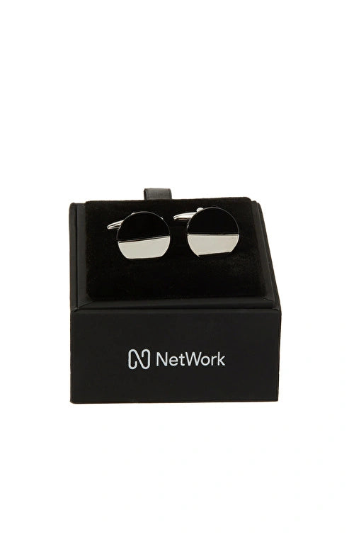 Silver Round Cufflinks