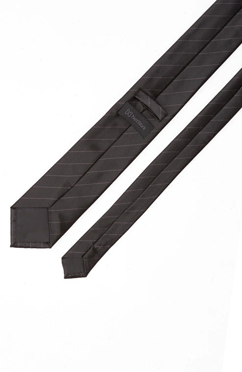 MEN'S Black Striped Tie