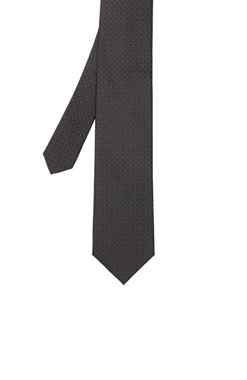 MEN'S Black Patterned Silk Tie