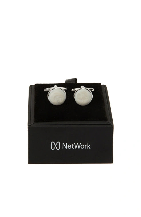 White Cufflinks