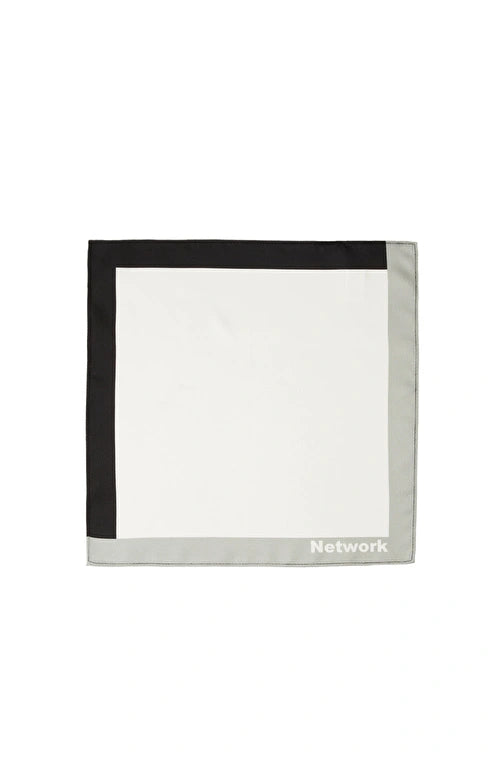 Silk handkerchief with white border