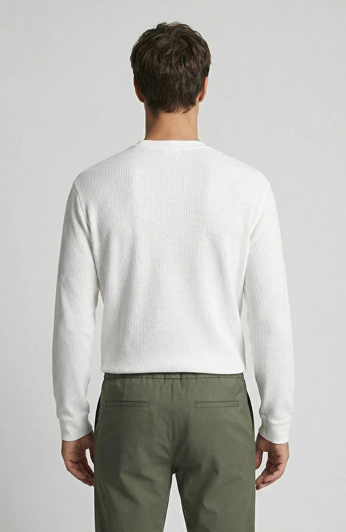 MEN'S White N-Tech Mercerized Sweatshirt