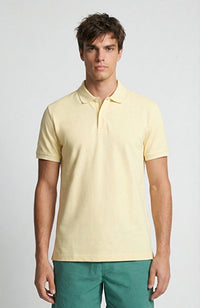 MEN'S Yellow Polo Collar Piqué T-Shirt