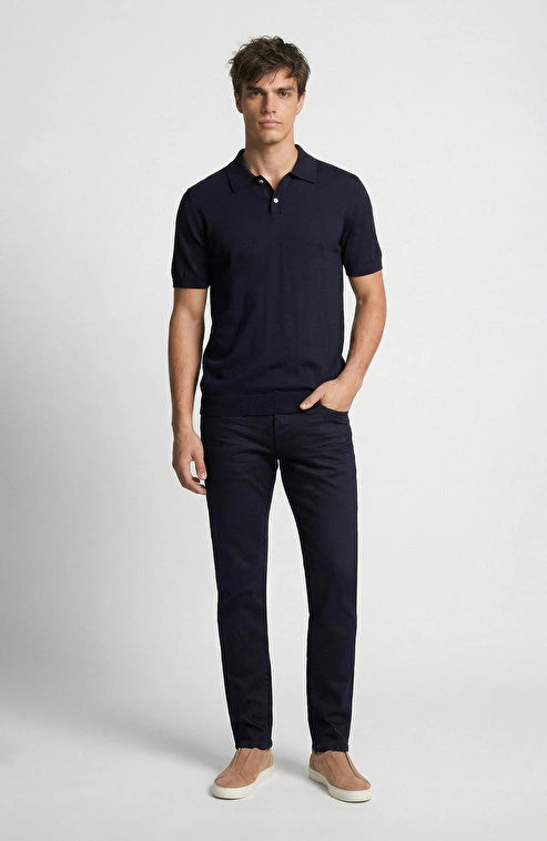 MEN'S Limited Navy Blue Silk Blend Knit Sweater