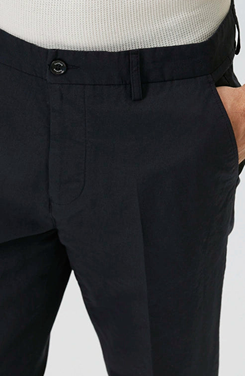 MEN'S Navy Pleated Chino Casual Trousers