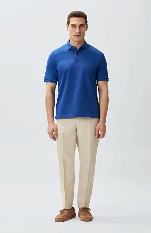 MEN'S Stone Pleated Linen Blend Chino Casual Trousers