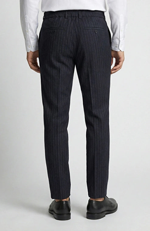 MEN'S Navy Striped Trousers