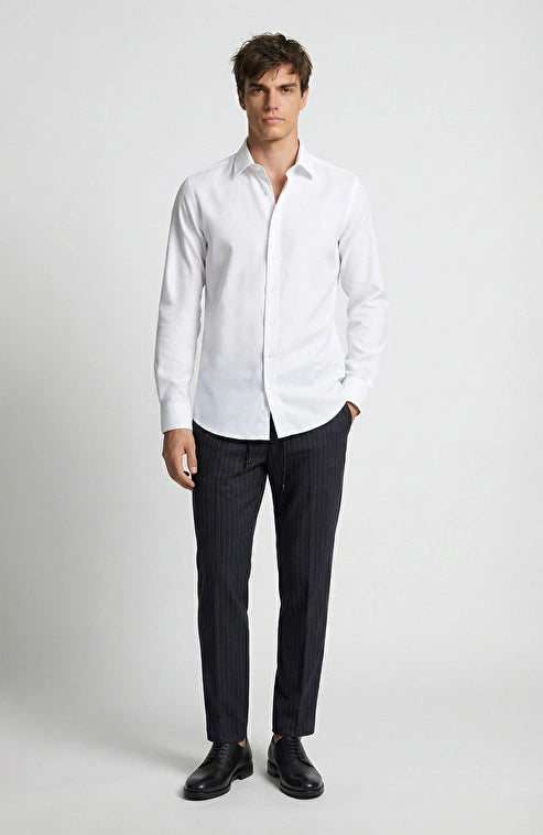 MEN'S Navy Striped Trousers