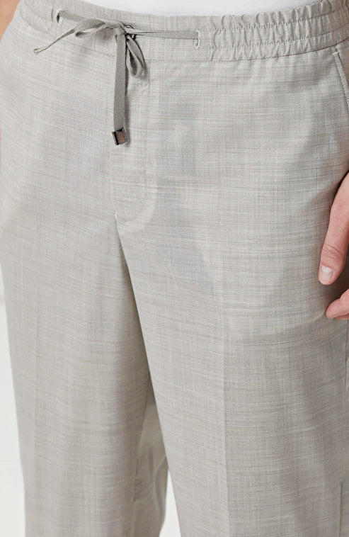 MEN'S Limited Edition Beige Wool Trousers