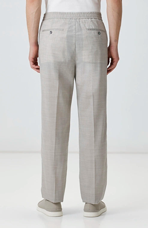 MEN'S Limited Edition Beige Wool Trousers