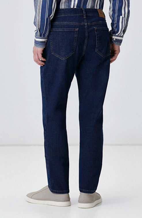 MEN'S N-Green Navy Straight Leg Denim Trousers