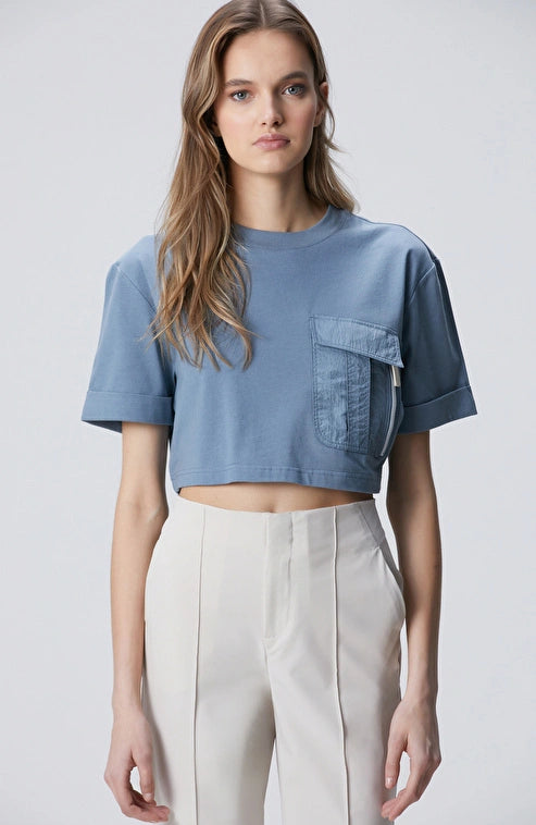 WOMEN'S N-Tech Blue Trim Detail T-shirt