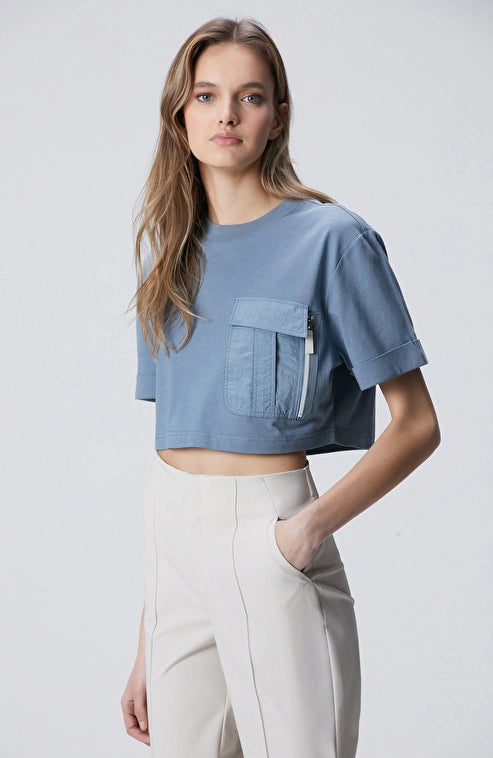 WOMEN'S N-Tech Blue Trim Detail T-shirt