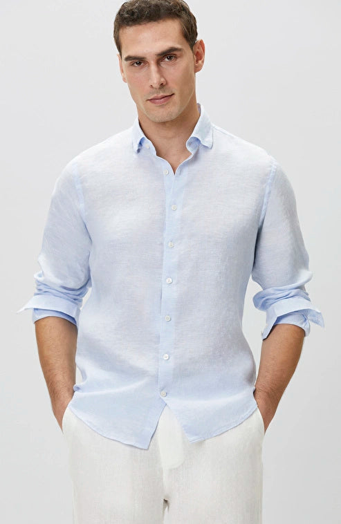 MEN'S Light Blue Linen Shirt
