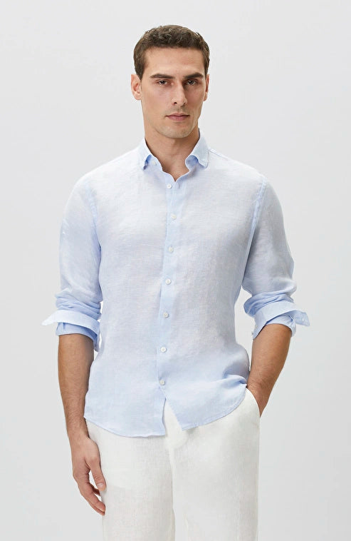 MEN'S Light Blue Linen Shirt