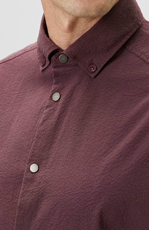 MEN'S N-Green Relaxed Fit Burgundy Shirt