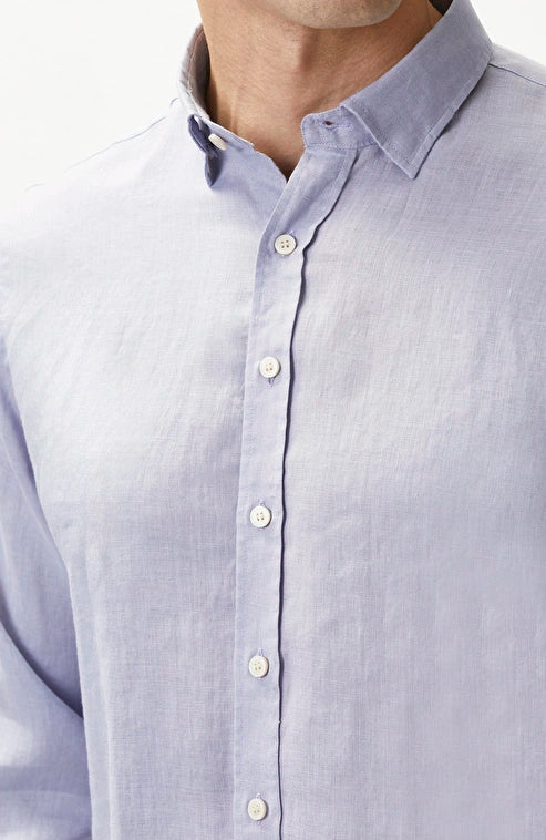 MEN'S N-Green Lilac Comfort Linen Shirt