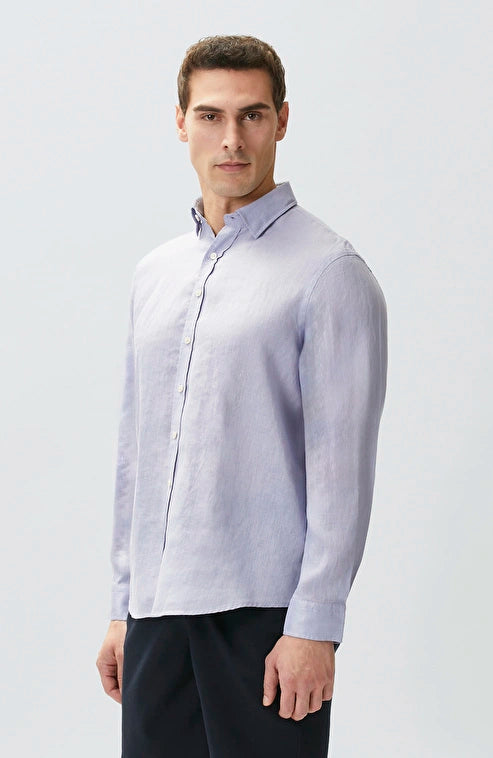 MEN'S N-Green Lilac Comfort Linen Shirt