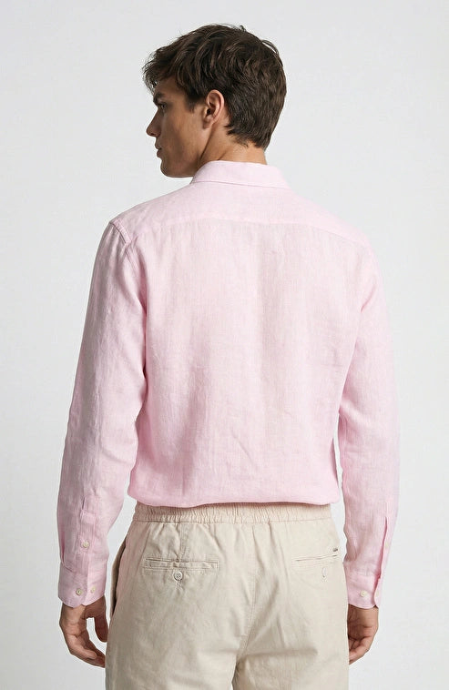 MEN'S Pink Linen Shirt