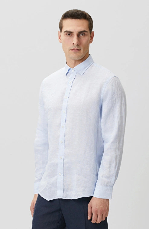 MEN'S Light Blue Comfort Linen Shirt