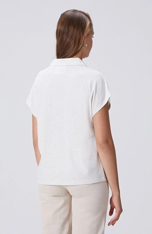 WOMEN'S Beige Melange T-shirt