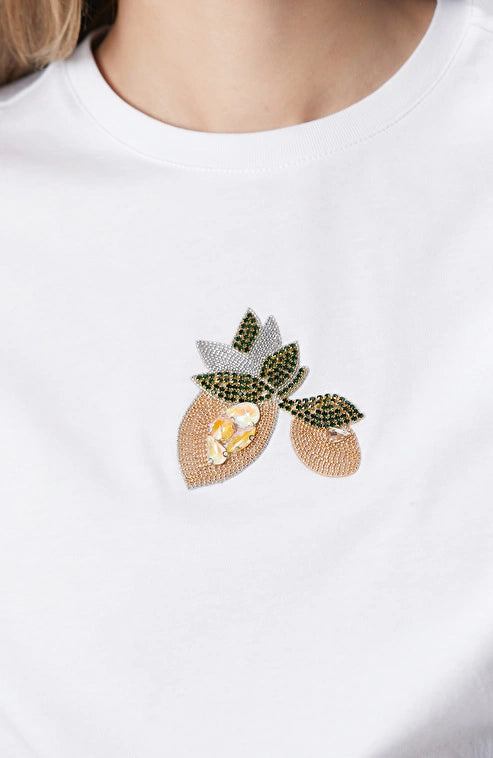 WOMEN'S N-Green White T-shirt