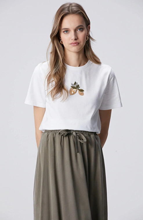 WOMEN'S N-Green White T-shirt