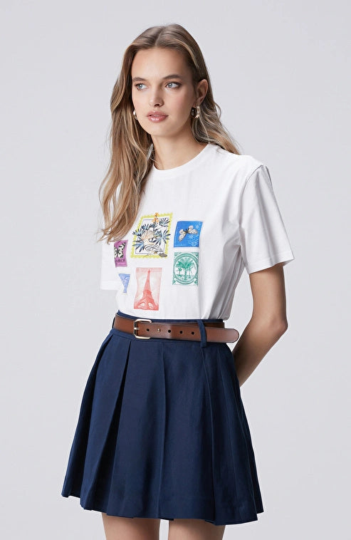 WOMEN'S N-Tech Off-White Printed T-shirt
