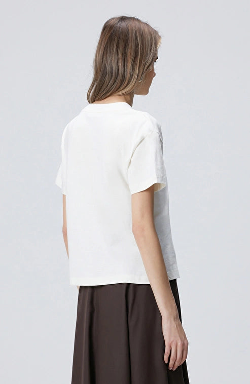 WOMEN'S N-Green Off-White Printed T-shirt