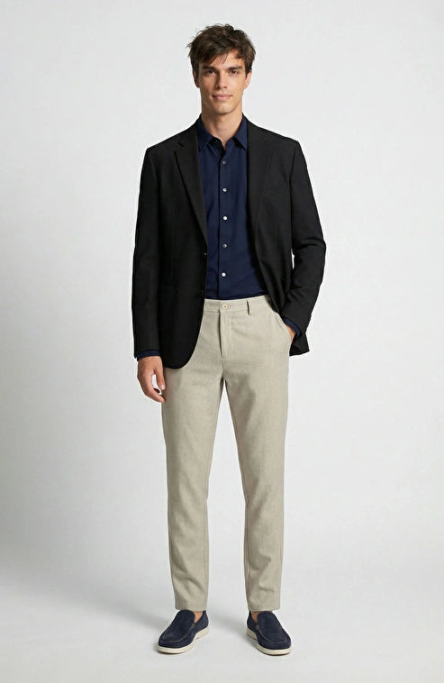 MEN'S Beige Diagonal Trousers