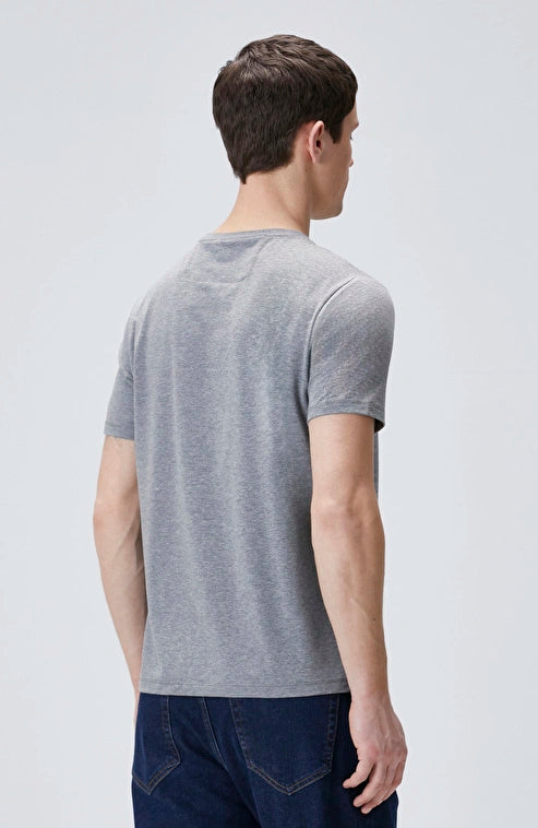 MEN'S Grey Melange Basic T-shirt