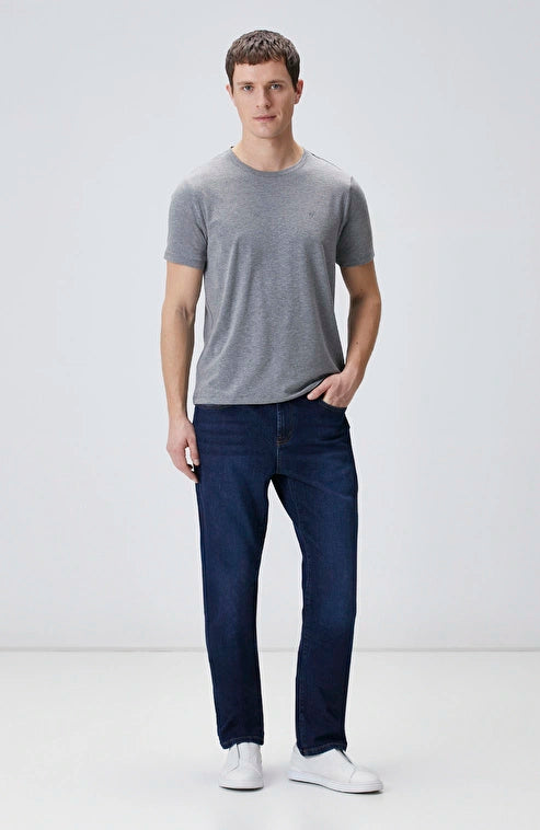 MEN'S Grey Melange Basic T-shirt