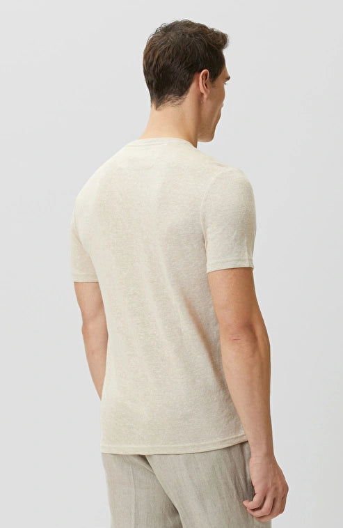 MEN'S N-Green Beige Basic T-shirt