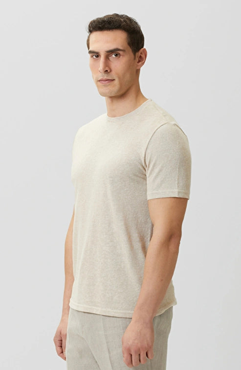 MEN'S N-Green Beige Basic T-shirt