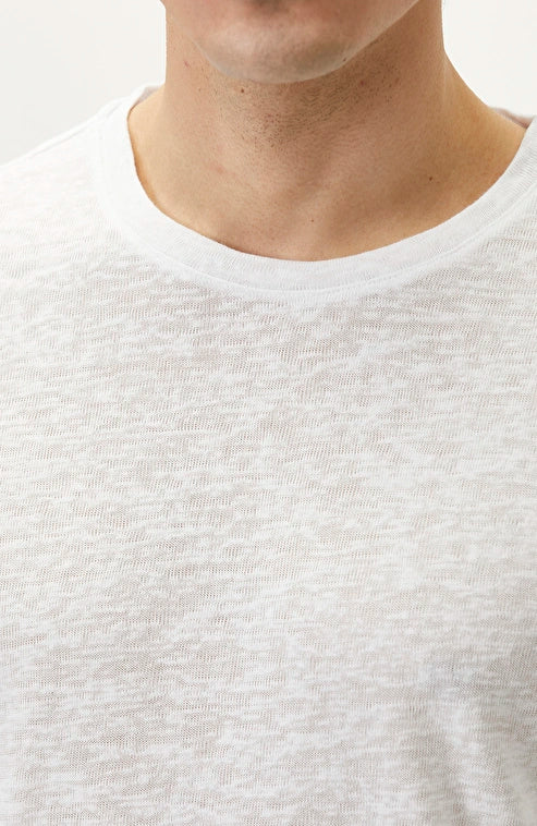 MEN'S N-Green White Basic T-shirt