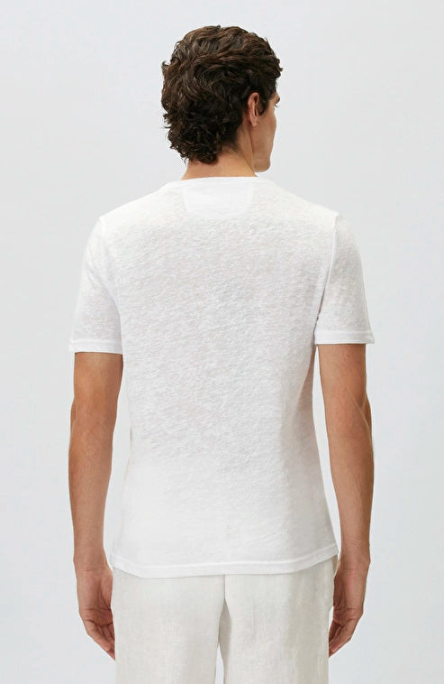 MEN'S N-Green White Basic T-shirt