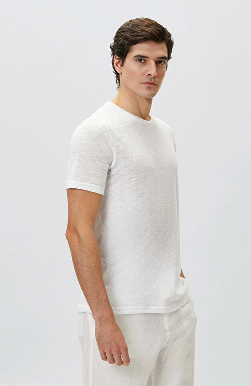 MEN'S N-Green White Basic T-shirt