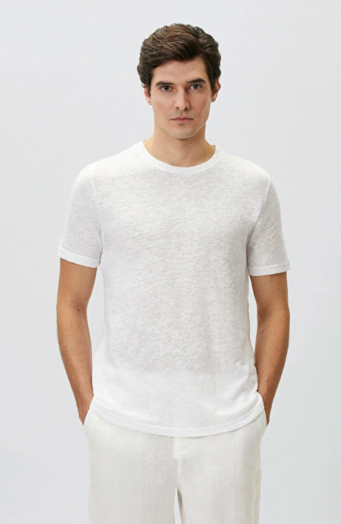 MEN'S N-Green White Basic T-shirt