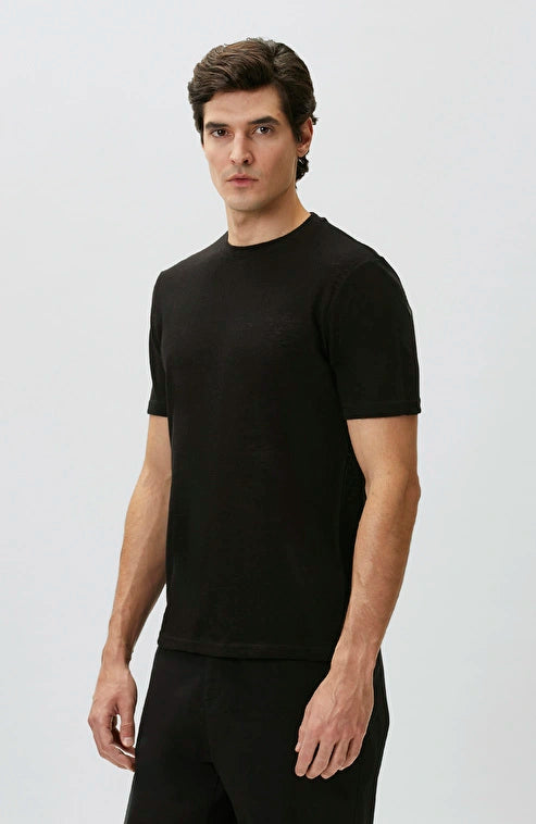 MEN'S N-Green Black Basic T-shirt