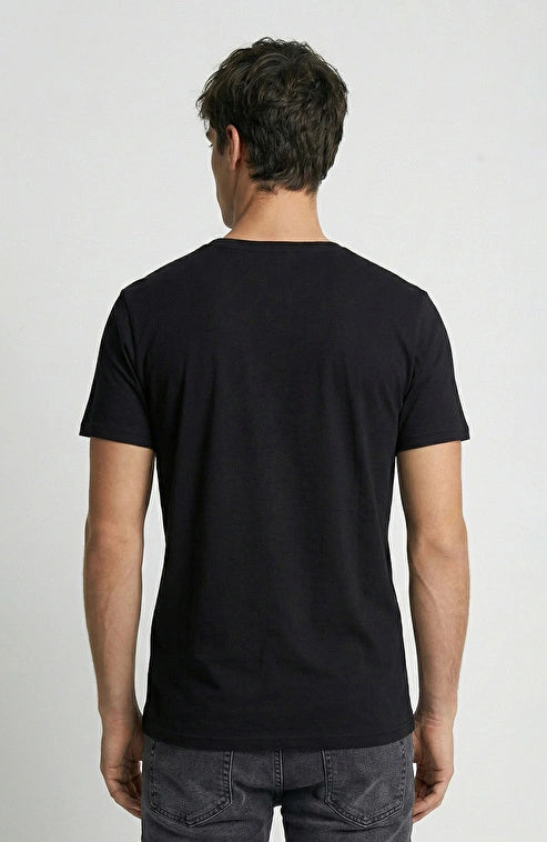 MEN'S Black Basic Piqué T-shirt