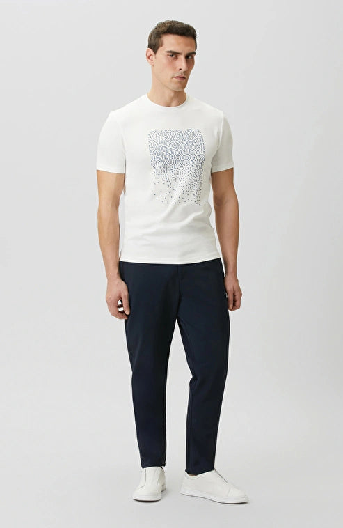 MEN'S N-Tech White Network Mini Letter Print T-shirt