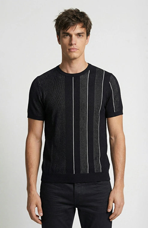 MEN'S Black Knitted Sweater