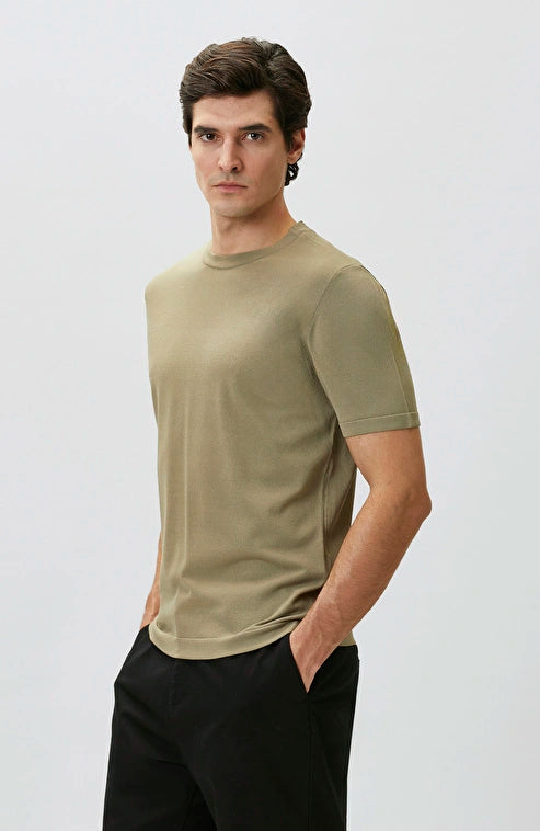 MEN'S Khaki Knitted Sweater
