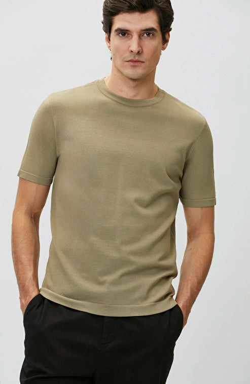 MEN'S Khaki Knitted Sweater