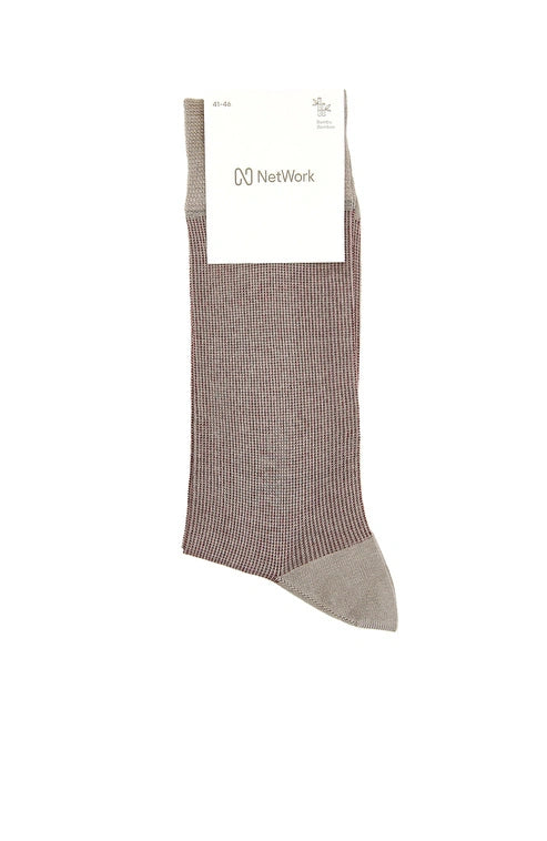 MEN'S Burgundy Patterned Bamboo Socks