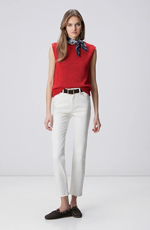 WOMEN'S Red Sleeveless Knit