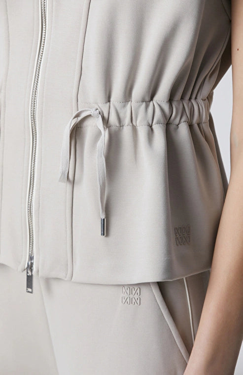 WOMEN'S Stone Modal Blend Jacket with Piping Detail