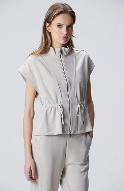 WOMEN'S Stone Modal Blend Jacket with Piping Detail