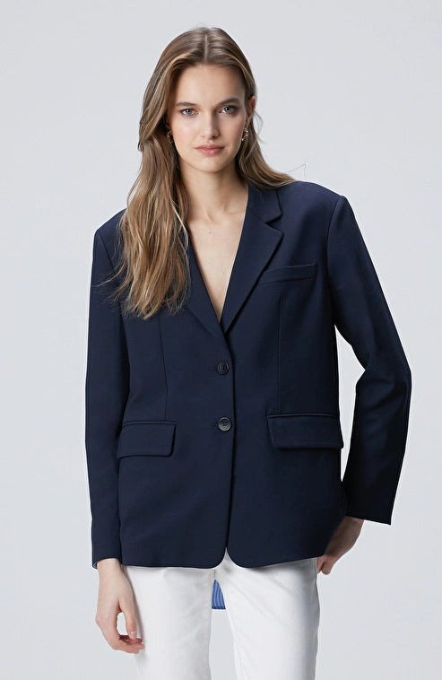 WOMEN'S N-Green Navy Belted Jacket